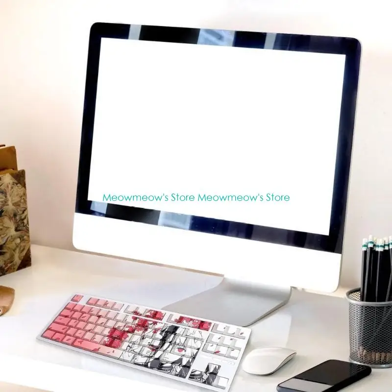 W91A พิมพ์ด้านข้างแป้นแปะโปร่งแสง, 136Keys backlit keycap ชุดสำหรับปุ่มกดเชิงกล