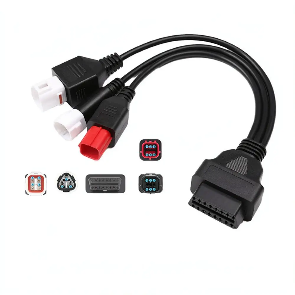 For For Yamaha For Honda OBD2 Diagnostic Connector Cable Motorcycle Fault Scanner Adapter Plug Lead 3Pin 4Pin 6Pin Tools Parts view 4