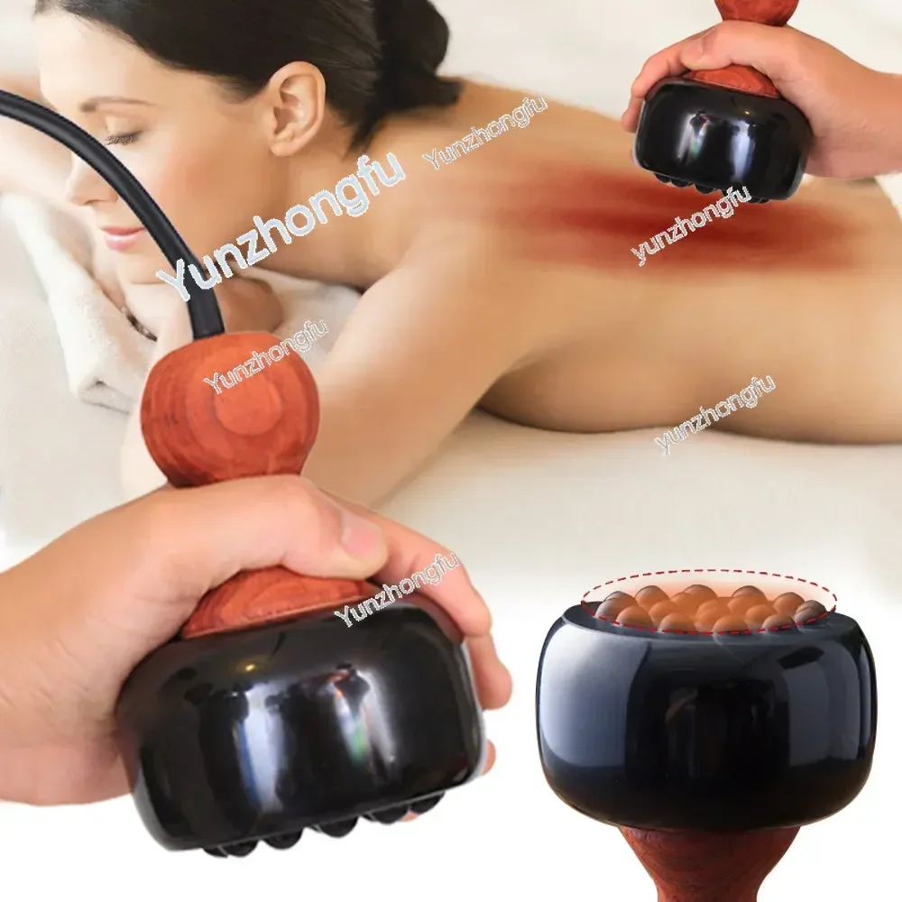 Electric Relaxation Spa Massage Relax Muscles Guasha Slimming Heating Energy Stone Hot Back Massager Cellulite Massager for Body