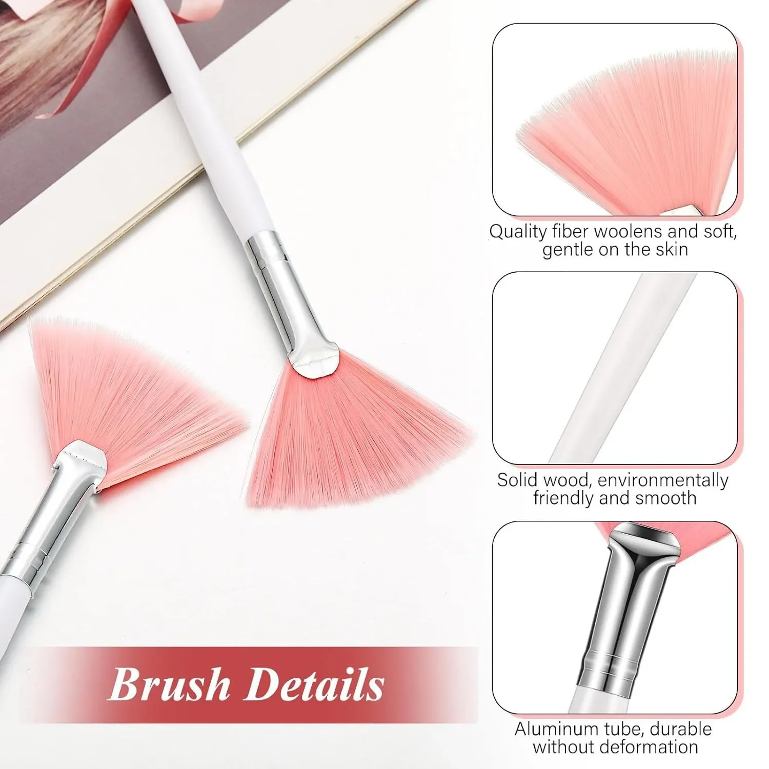 1pc diy macio ventilador escova máscara facial escovas aplicador de silicone para casca glicólica lama creme todos os tipos de pele ferramentas de maquiagem de beleza