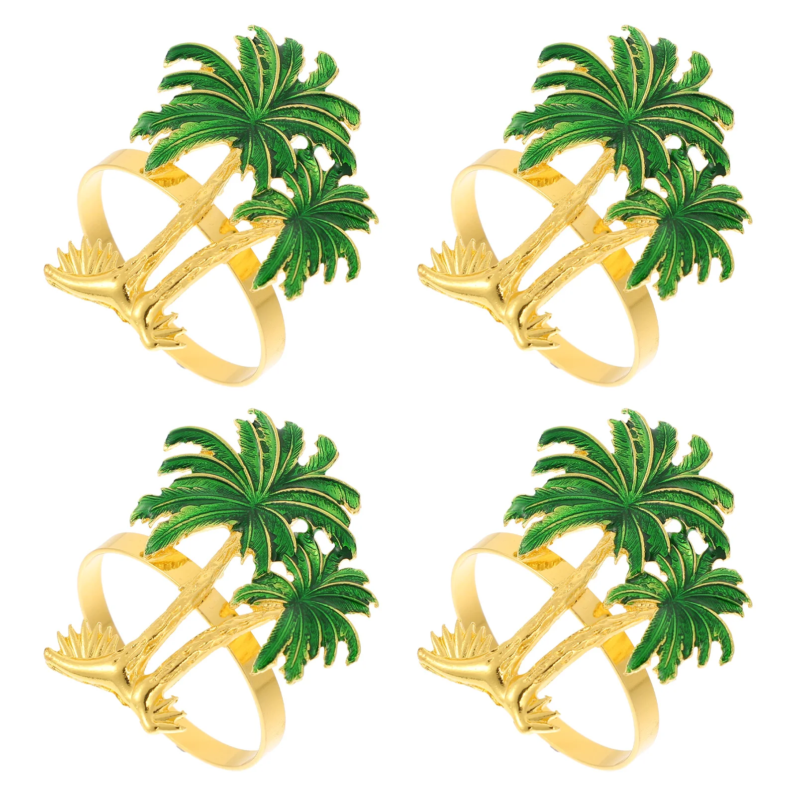 4Pcs Napkin Buckles Exquisite Craftsmanship Unique Shape Design Party Napkin Rings for Summer Holiday Home Banquet Decoration