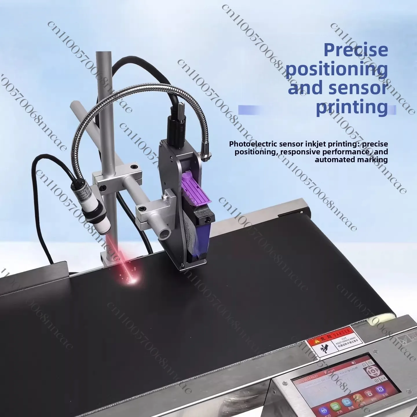 Desktop All-in-One Conveyor & Inkjet Printer, Automatic Date Coding Machine for Batch Number & Expiry Printing
