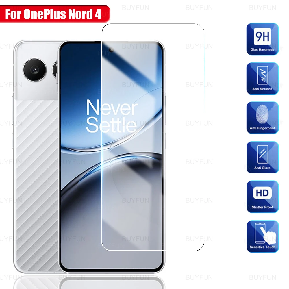 9H Tempered Glass Protective Film For OnePlus Nord 4 2024 6.74 inches Transparent Screen Protecor One Plus 1+ Nord4 Anti Scratch