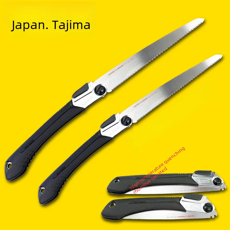 Sierra hecha a mano para uso doméstico al aire libre, sierra de jardinería, paisaje plegable, herramientas de carpintería Tajima japonesas importadas