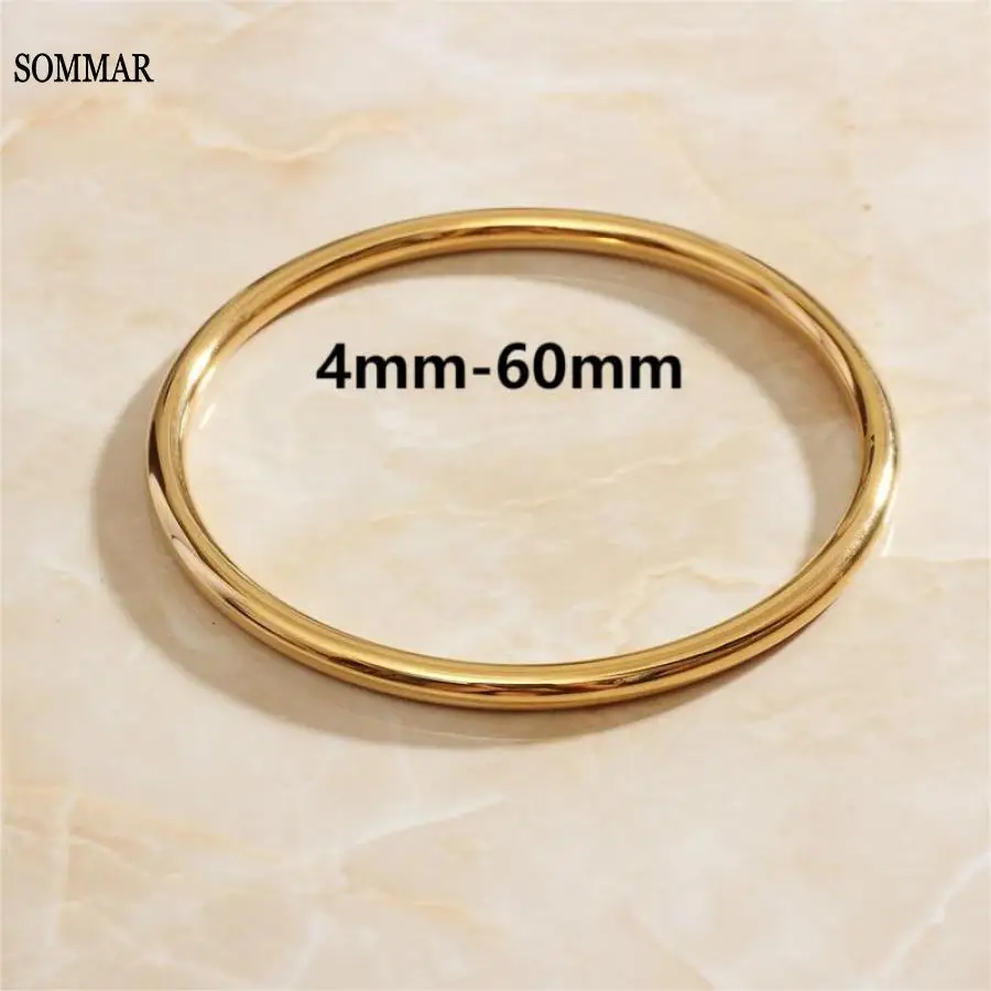 SOMMAR Hot Sale stainless_steel color charms bangle Simple Heritage Gold/Rose Gold Wedding Bracelet Jewelry European Style