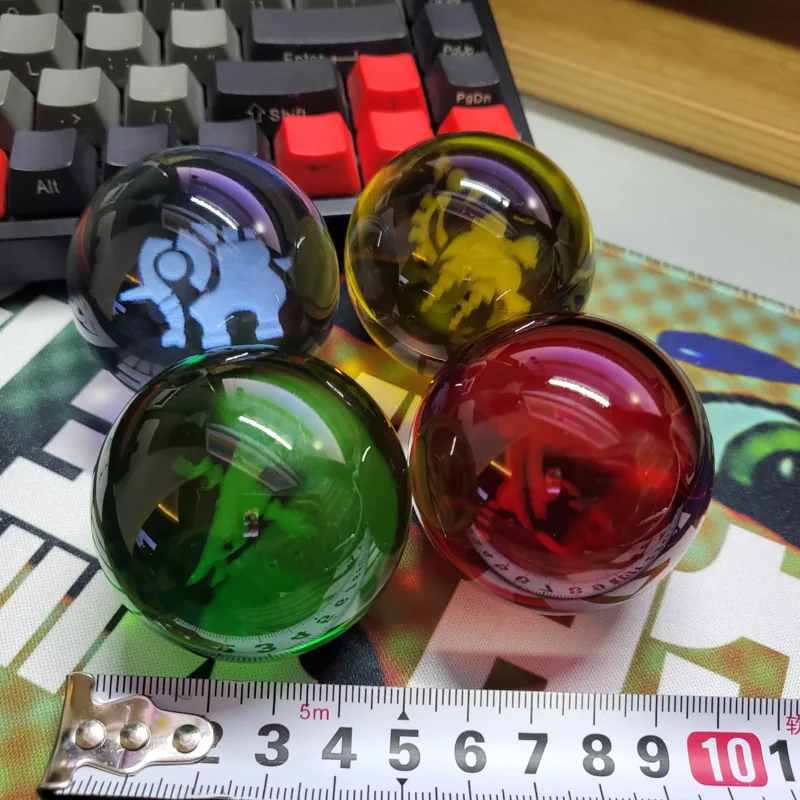 Zeldas legended figuras luz noturna à prova de heróis de teste k9 bola de cristal 5cm cosplay decoração de casa adereços de jogo modelo brinquedo presente de aniversário