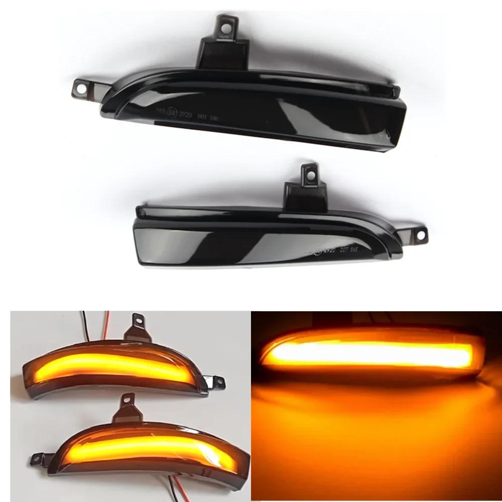 2pcs Dynamic Turn Signal Light LED Side Rearview Mirror Sequential Indicator Fit For Renault Koleos HY 2011-2017 Facelift Model