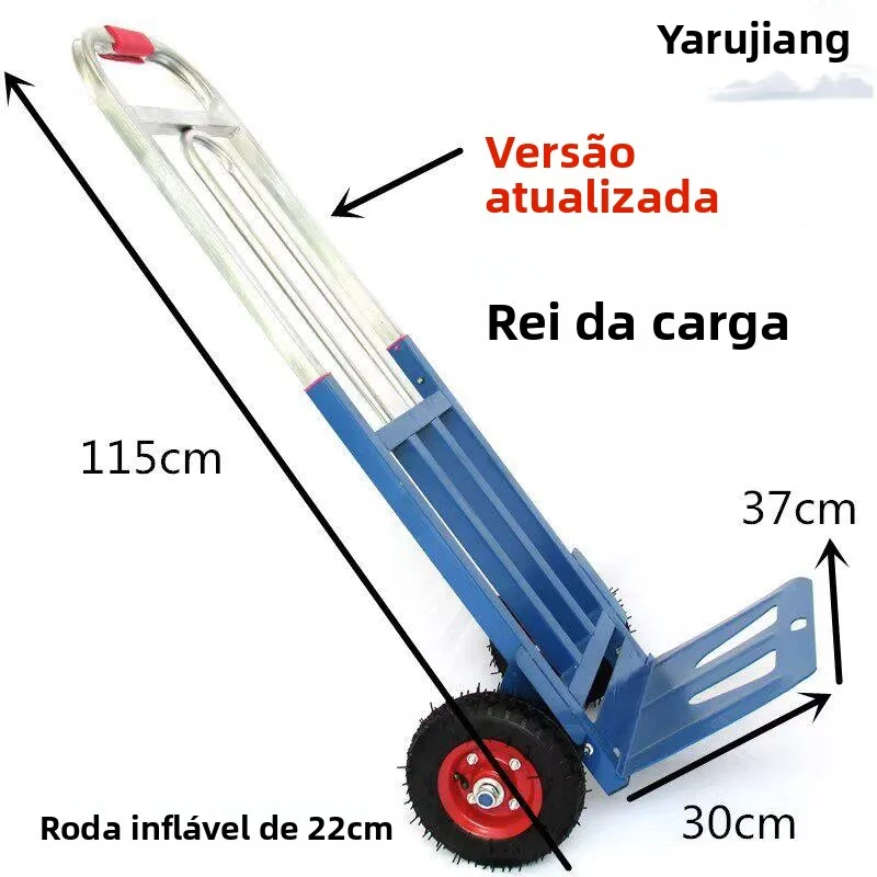 厚みのある虎型手引きカート二輪手押しトラック小型牽引車トレーラー手引き式ロードキングムーバー