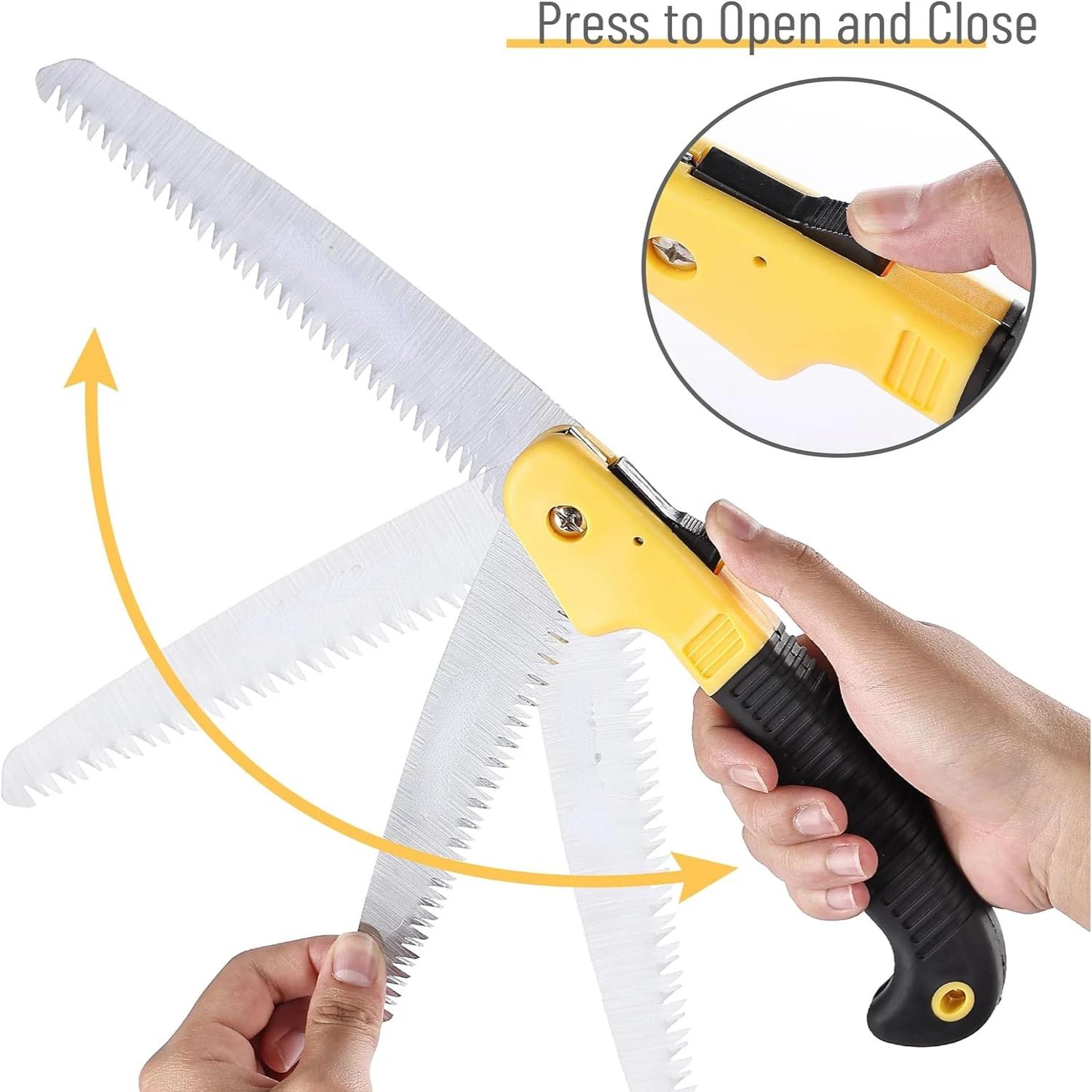 Efficient, Compact, Portable Foldable 7-Inch Hand Saw - Convenient Camping Tool for Effortless Cutting, Pruning, Tree Trimming -
