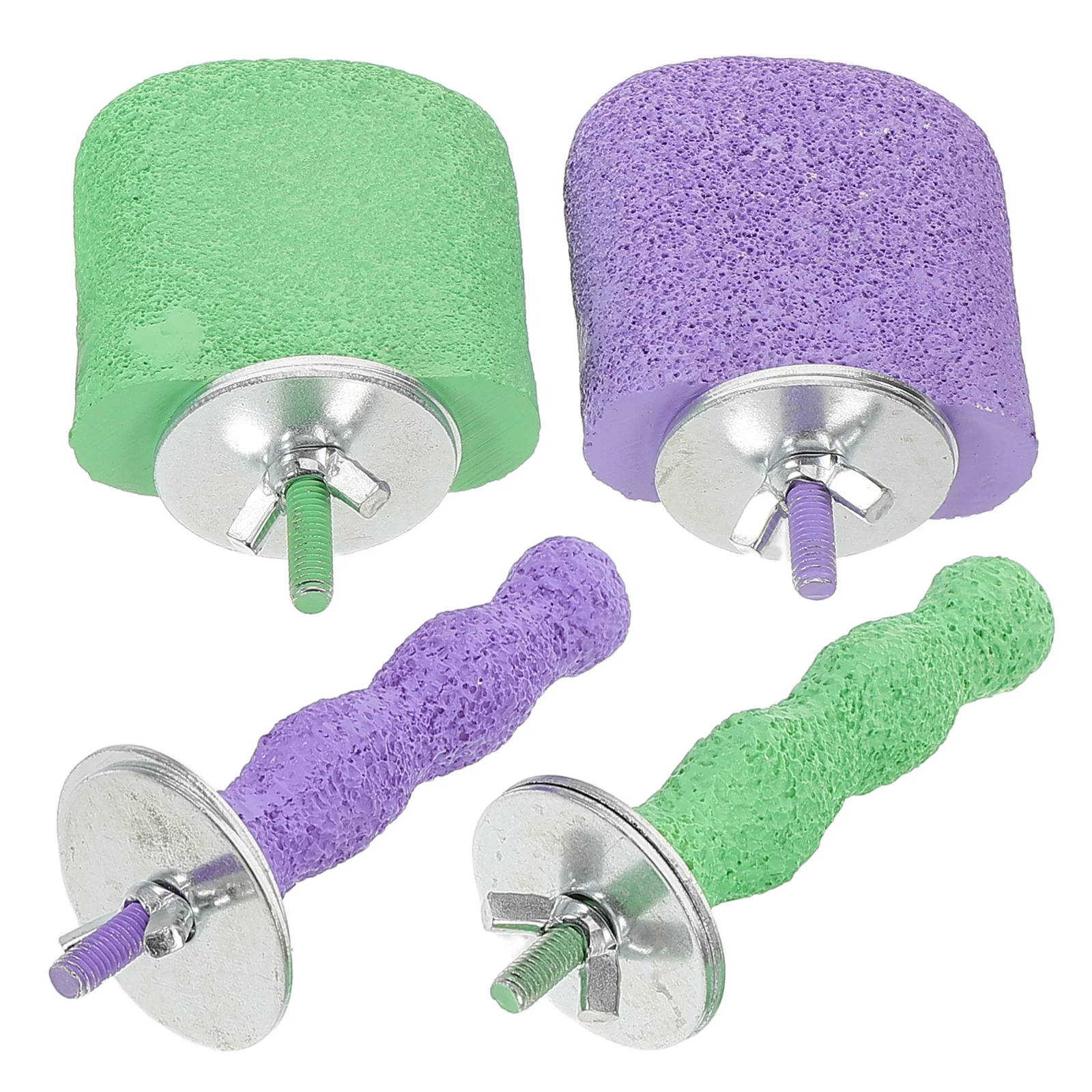 

4pcs Bird Perch Stand Sanded Nail Grinder Stick For Pet Birds Safe Grip Platform Cage Accessories Parakeet Cockatiel Budgie