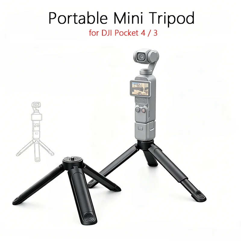 Tragbares Mini-Stativ für DJI Osmo Pocket 4/3 Leichtes Vlog-Desktop-Stativ für DJI Pocket 4/3 Kamera-Zubehör