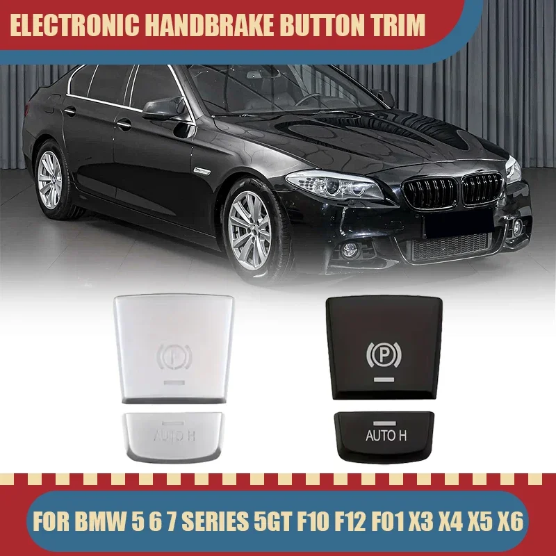 

Накладка-наклейка на кнопку P AUTO H электронного стояночного тормоза для BMW 5, 6, 7 серии, 5GT, F10, F12, F01, X3, X4, X5, X6