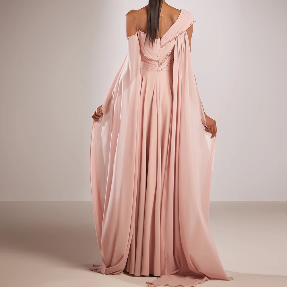 Robe de soirée trapèze personnalisée, longueur au sol, épaules dénudées, sans manches, robe de bal, mode, paillettes plissées, drapée