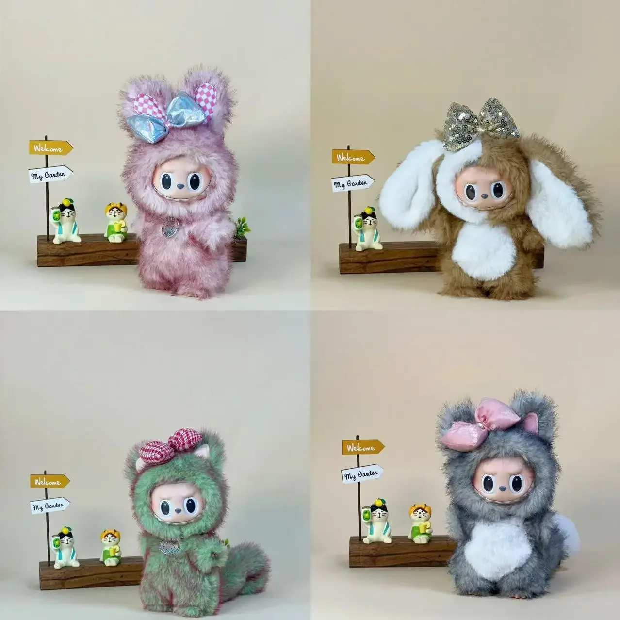 

New Product Baby Clothes Vinyl 17cm Doll Cute Set Animal Fox Dog Rabbit Cat Plush Set Doll [Only Clothes for Sale, No Dolls]