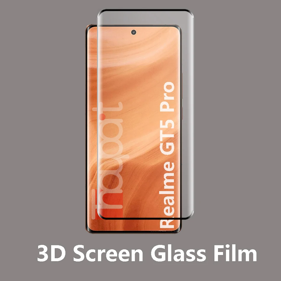 3D Tempered Glass For Realme GT 5 Pro Screen Protector Film Realme GT5 Pro Glass