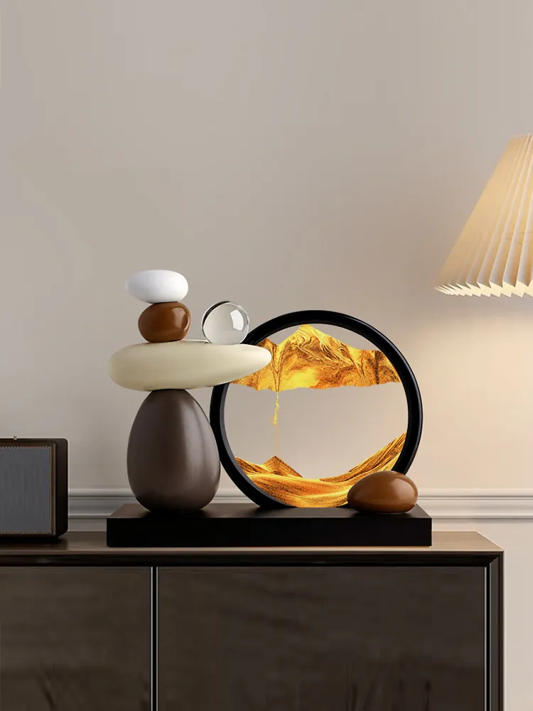 

Quicksand Painting Ornaments, Light Luxury, High-end, High-end Sense, Niche Living Room TV Cabinet Wine Cabinet Decoration