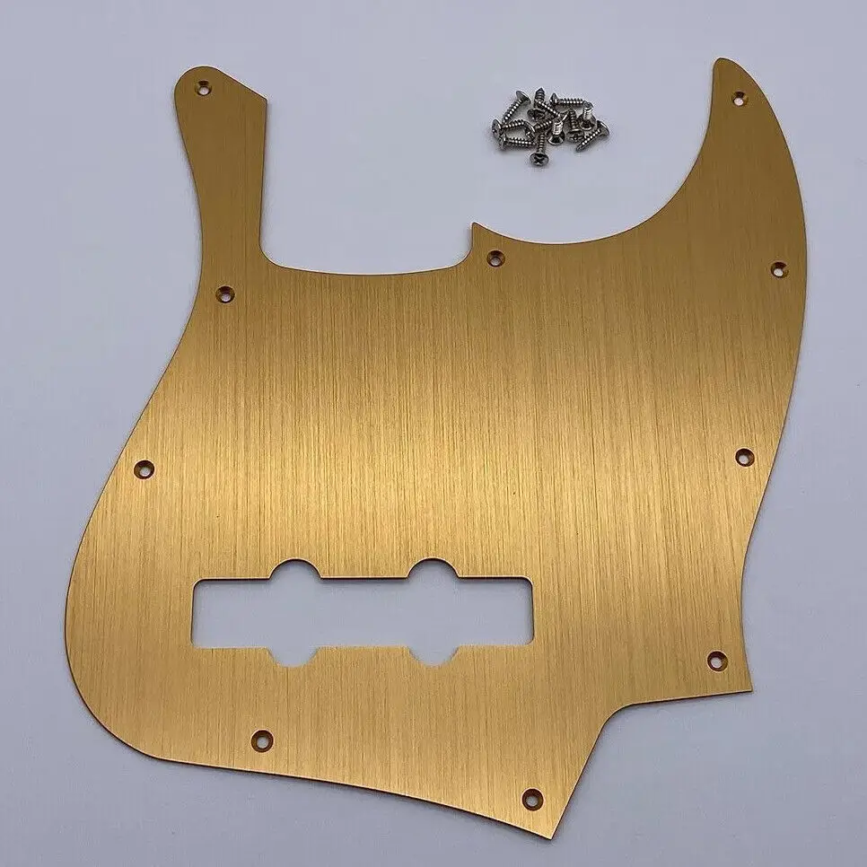 

10 Hole 4 String Jazz J Bass Pickguard Aluminum Anodized Metal Control Plate for 4 String American Standard Bass Style