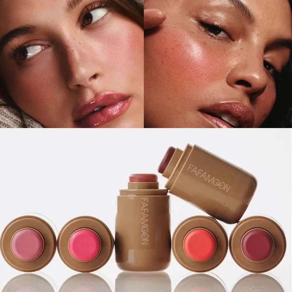 6 Colors Blush Stick, Contour, Natural And Long-lasting Matte Rouge Powder Blush Cream Lipstick Cheek Easy To Apply Color