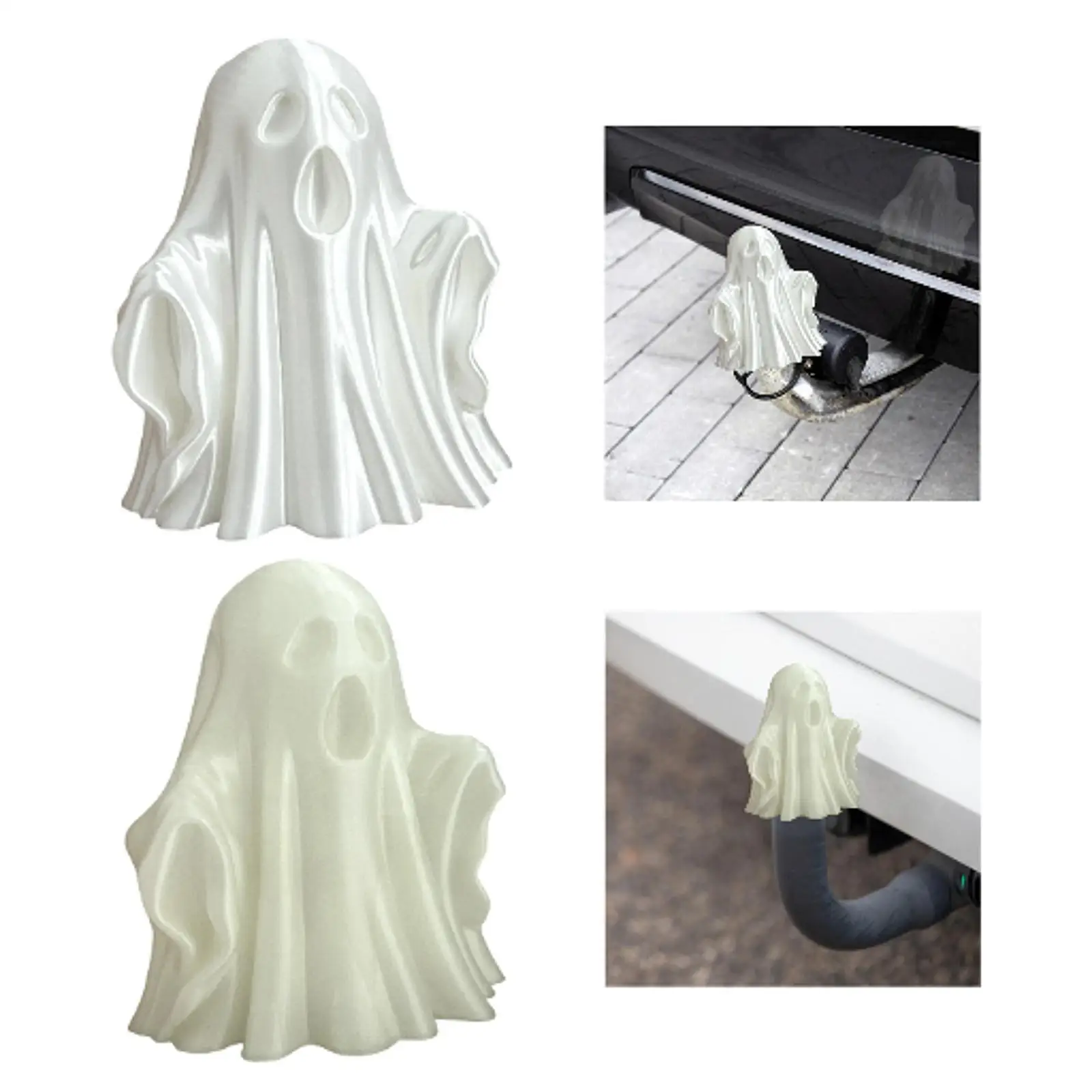 

Halloween Ghost Tow Hook Cover Easy to Use Dustproof Trailer Hitch Cover