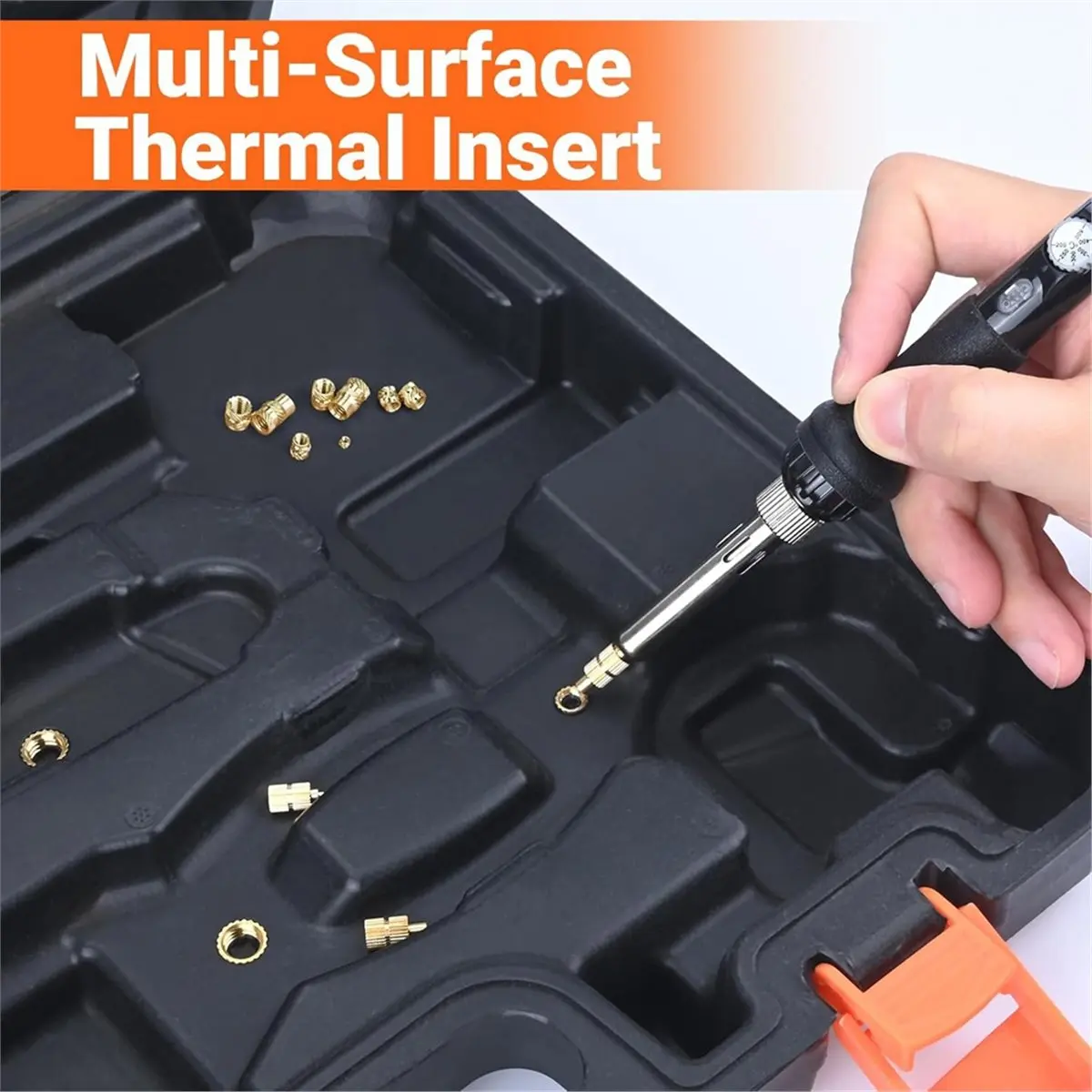 Heat-Set Insert Soldering Tip Set (Includes Various Screws and Nuts: M2, M3, , M5, M6) US Plug
