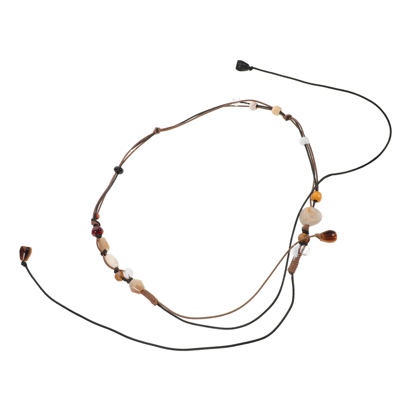 

Boho Waist Chain Braided Belt Women Adjustable Beads Colorful Beaded Folk-custom Girl