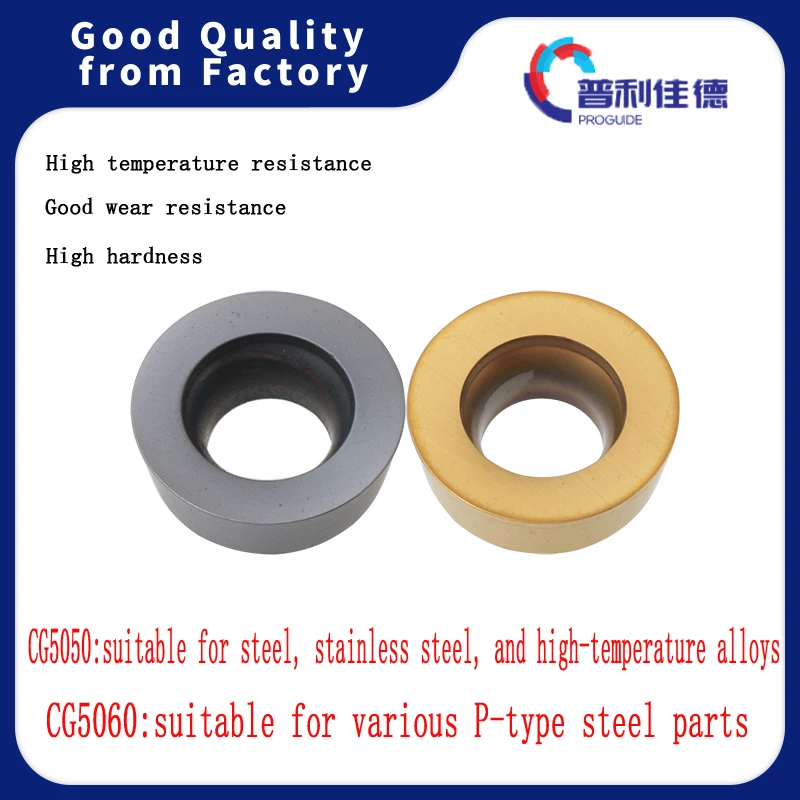 PROGUIDE 100% Original RPMT1003MO-TT CG5050 CG5060 CNC Milling Inserts Lathe Cutter Carbide Blades Free Shipping