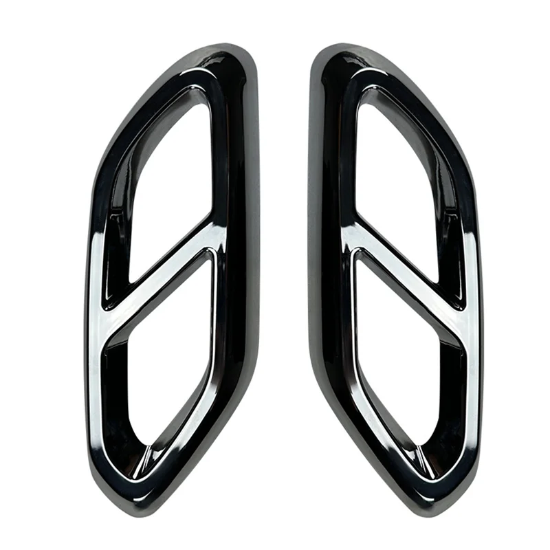 Car Rear Throat Exhaust Pipe Muffler Tips Cover Trim for Mercedes Benz GLC Class X254 2023+ GLC260 GLC300 AMG(Black)