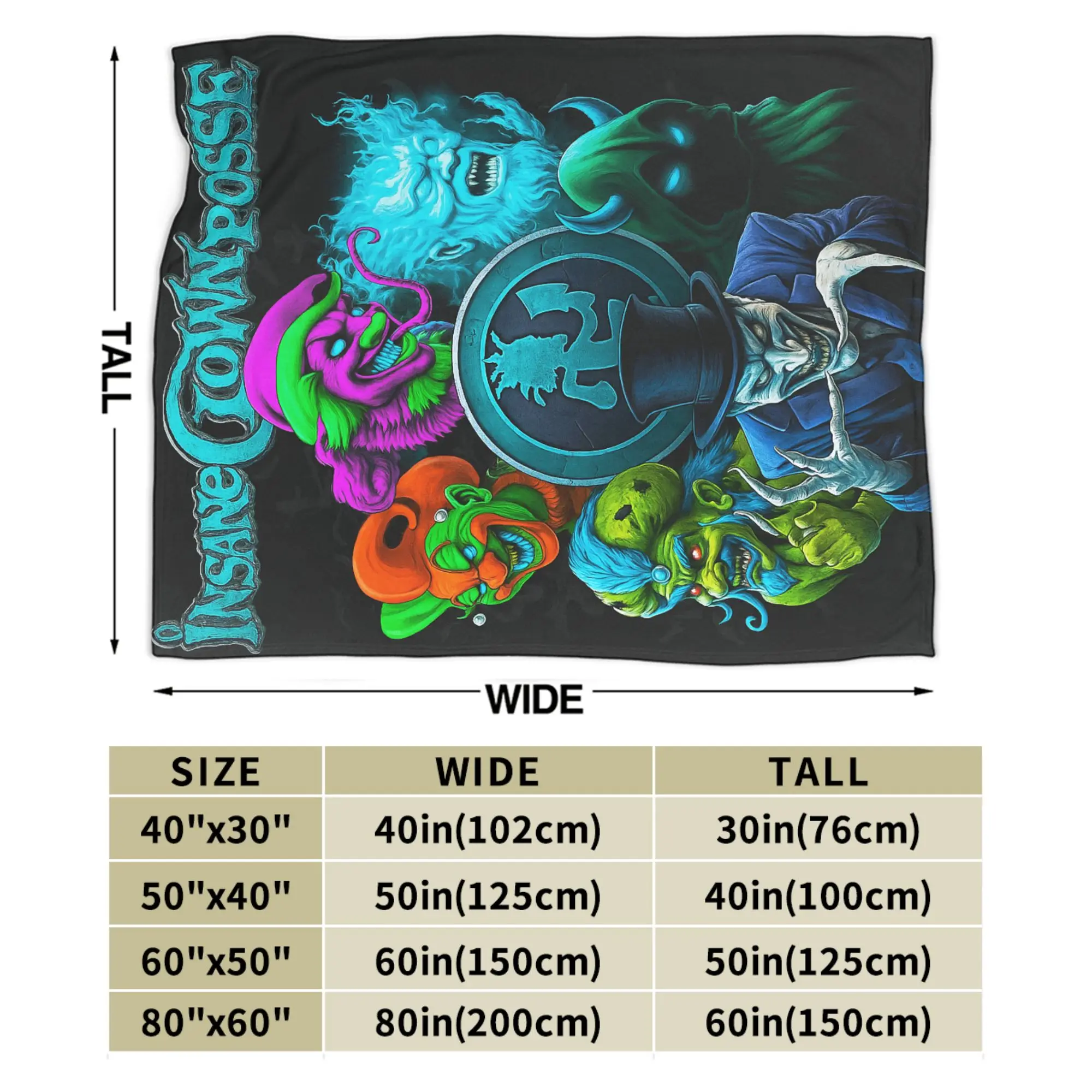 مجنون مهرج بوسي الفرقة بطانية قطيفة الاطفال الكبار الفانيلا رمي بطانية للخارجية الدافئة لينة تصميم جودة المفرش عيد ميلاد