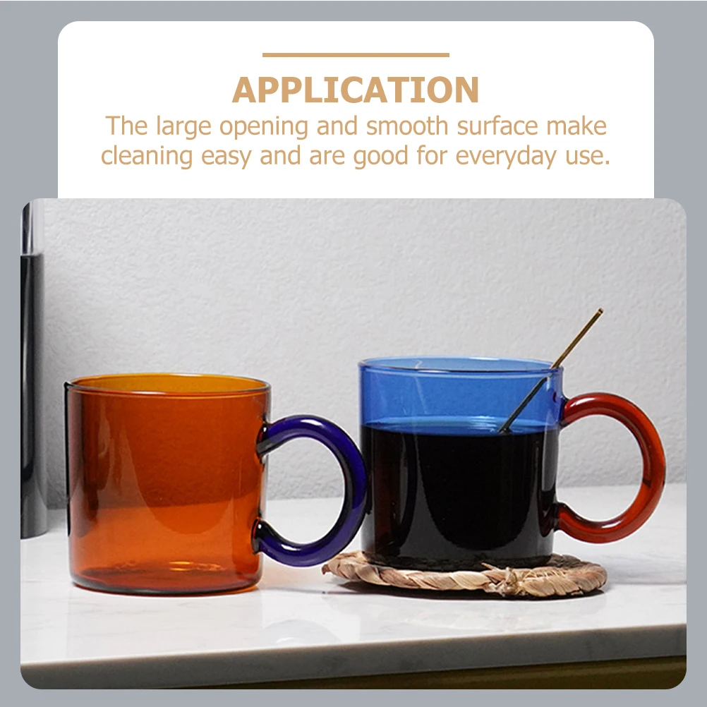 

1Pcs Safe Long-Lasting Glass Drinking Mug Comfortable to Use for Everyday Beverages Water Glass Drinking Tumblers