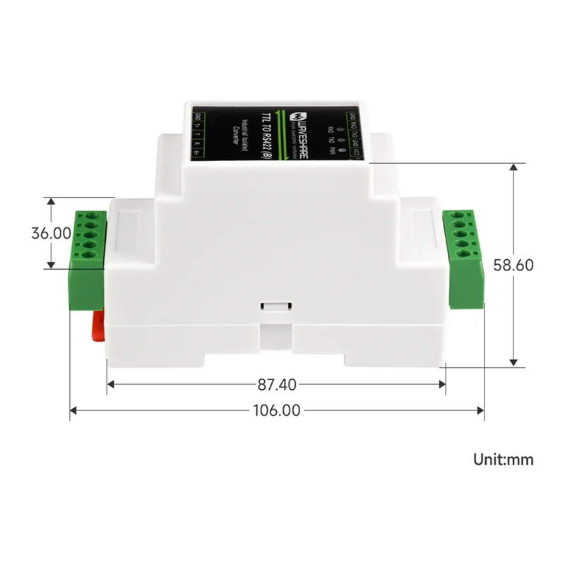 A29F-Waveshare Guide industriel TTL vers RS422 Module isolé électrique TTL vers RS422 convertisseur de Port série avec Isolation