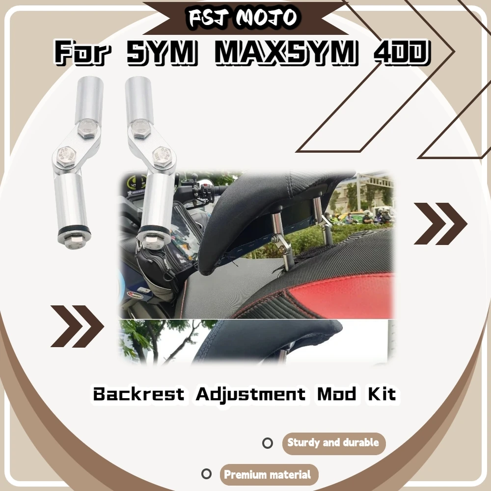 For SYM Maxsym400 TL500 Adjustable Backrest Support Bracket Long‑Ride Comfort Upgrade Parts Mod Accessories