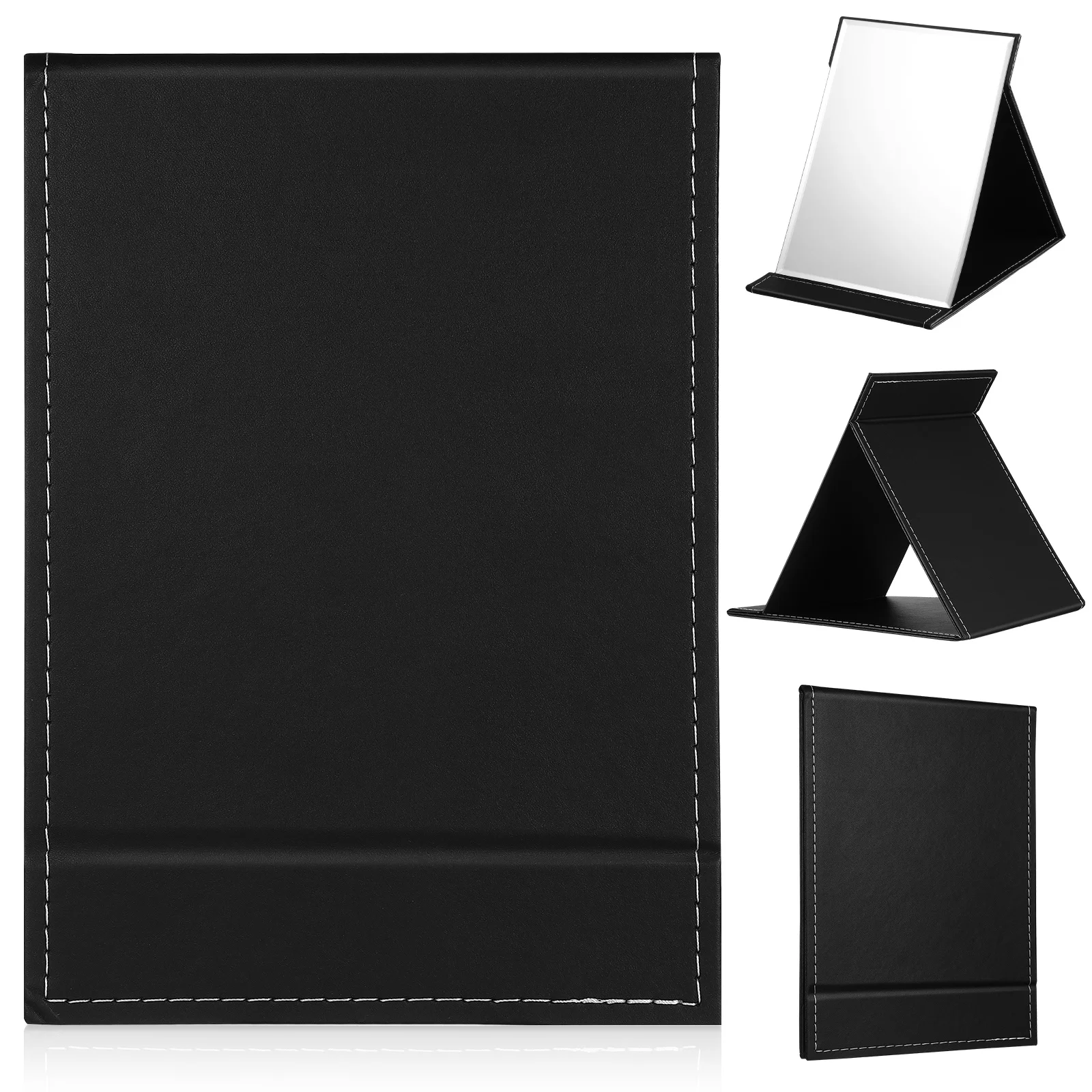 

Compact Makeup Vanity Mirror Foldable 90-180 Degree Adjustment Edgeless Reflective Surface Easy Carry for Travel Daily Use Women