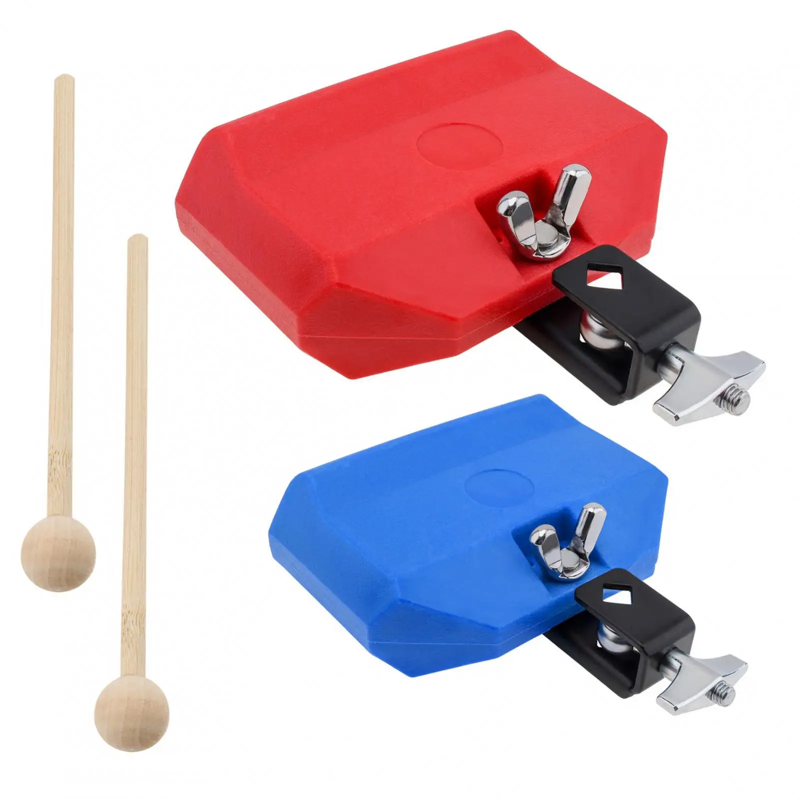 Plastic Blue / Red Musical Percussion Jam Block, Latin Drum Instrument with 2 different sizes optional