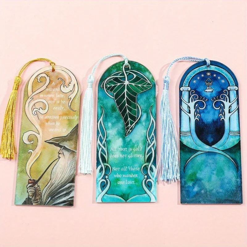 Lord of the Rings Acrylic Bookmarks Fantasy Movie Lovers Collectible Gifts Fiction Fan Book Accessories