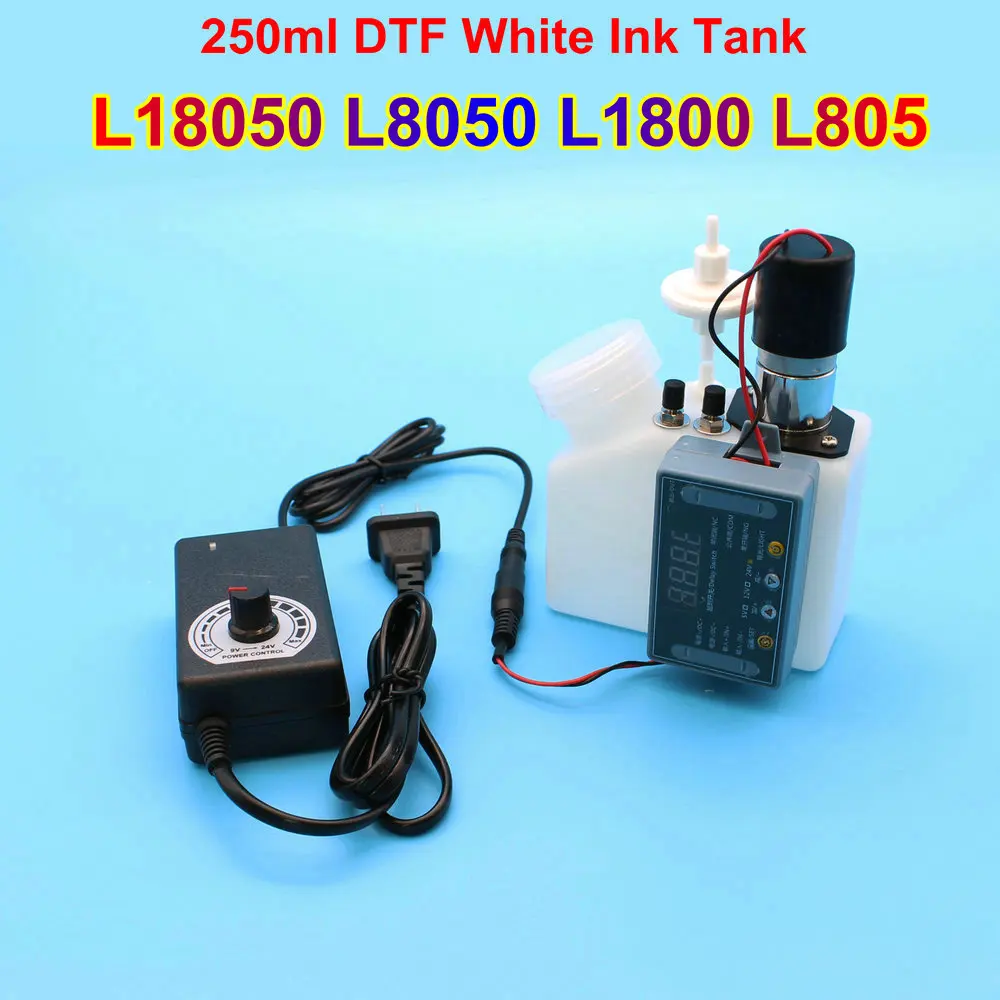 L18050 drucker dtf weiß tinten tank kit mit rührer timer einstellen elektro werkzeug für epson l1800 l805 l8050 r2000 r3000