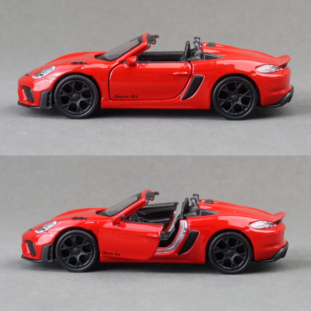 1/36 Porsche 718 Spyder Super Racing Toy Car Model Welly Diecast Vehicle Pull Back Classical Collection Gift For Children Boys view 3