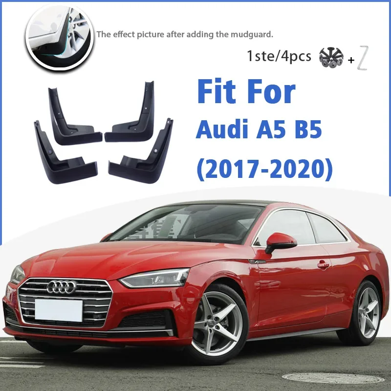 

For Audi A5 2017 2018 2019 2020 mud flap guards blast fender mudflaps front rear car accessories 4pcs