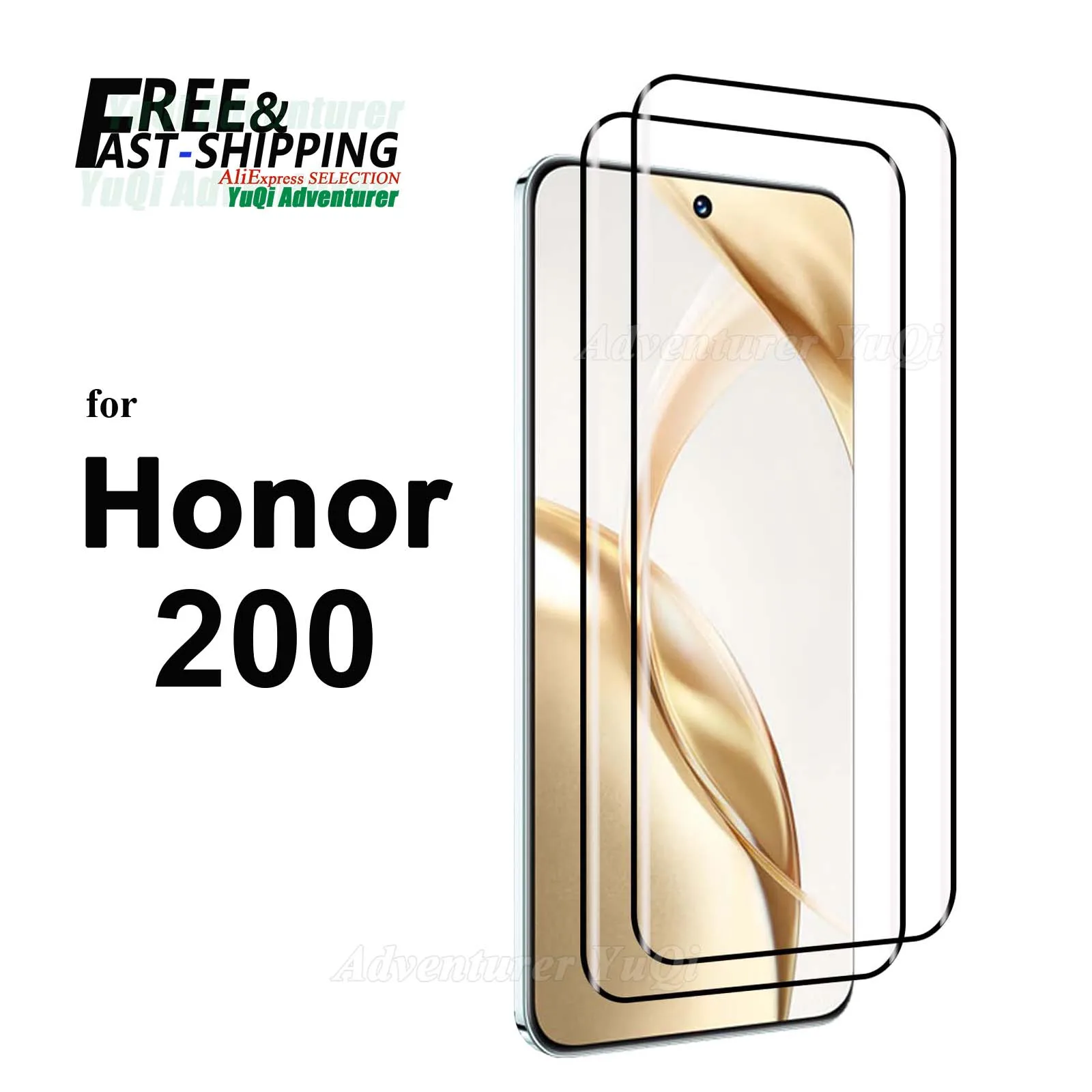 3D Screen Protector For Honor 200 Curve Tempered Glass HD Side Full Glue Transparent 9H High Aluminum