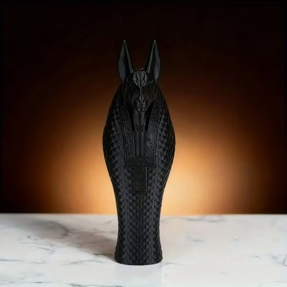 Statue de dieu égyptien Anubis, Sculpture de dieu gardien mystérieux égyptien antique imprimé en 3D, Statue de décoration de chien passionné d'animal de compagnie