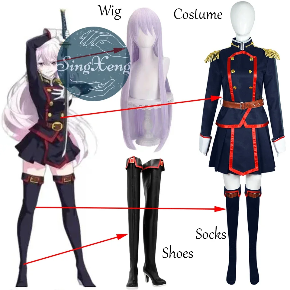 SingXeng Tenka Izumo Cosplay Fantasy Anime Mato Seihei Of Slave Costume Disguise Women Earrings Outfit Halloween Suit Customize