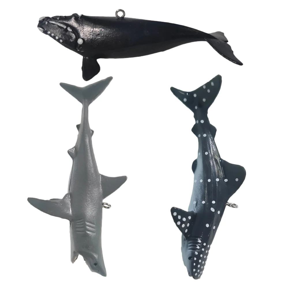 3 Pcs Floating Shark Fish Tank Aquarium Decor Adorable Humpback Landscape Prop Pvc Decoration