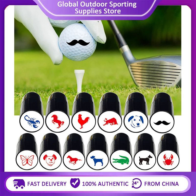 Golf Ball Stamp Waterproof Self-Inking Golf Ball Marker Portable Photosensitive Ball Marking Accessories Quick-drying Ink Ball