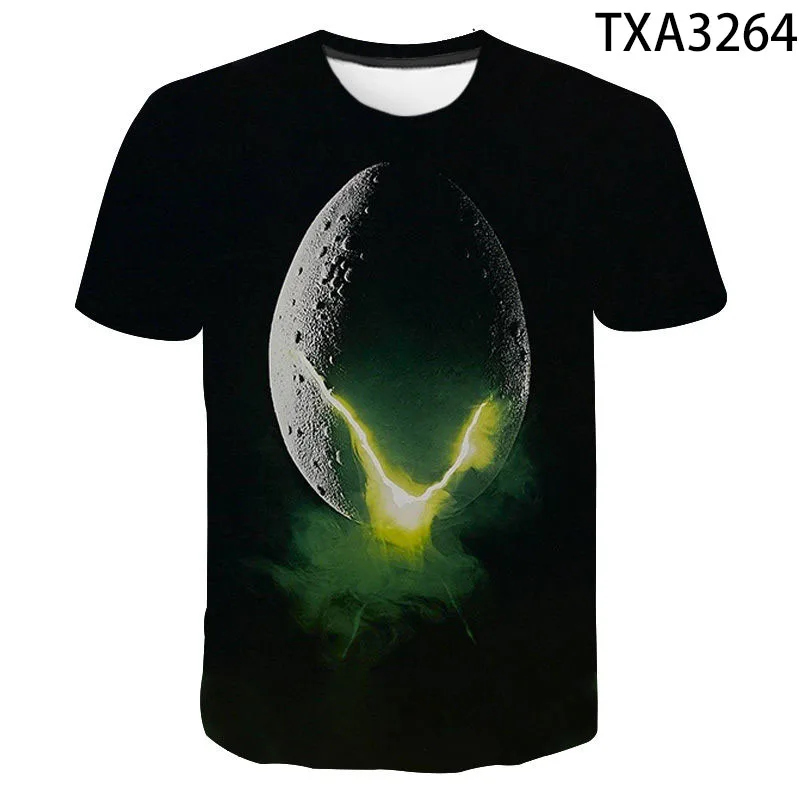 2023 New Alien Summer T-shirt Men Women Children 3D Printed T shirts Fashion Tops Boy Girl Kids Summer Short Sleeve Cool Tees