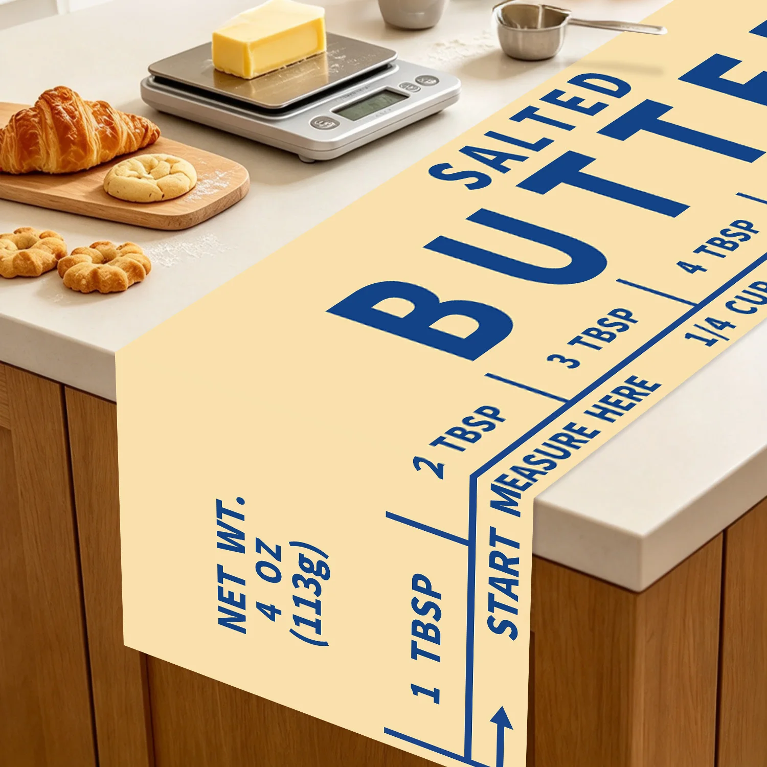 Butter Table Runner Butter With Age Birthday Party Decor Funny Salted Butter Yellow Blue Kitchen Themed Table Decoration