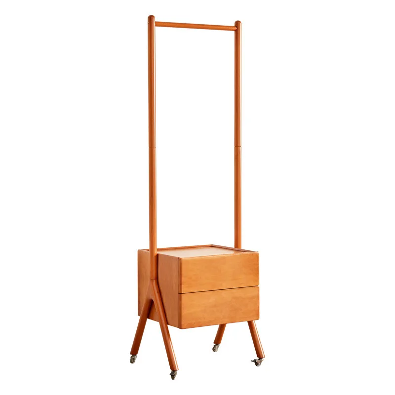 

Solid wood coat rack, bedside table integrated hanger, floor, bedroom home