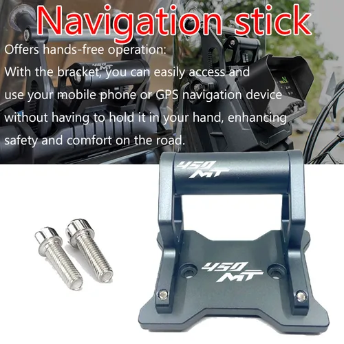 New2024 para CFMOTO 450MT 450 MT 2025 accesorios de motocicleta CNC aluminio GPS soporte de teléfono soporte de navegación nuevo soporte de extensión