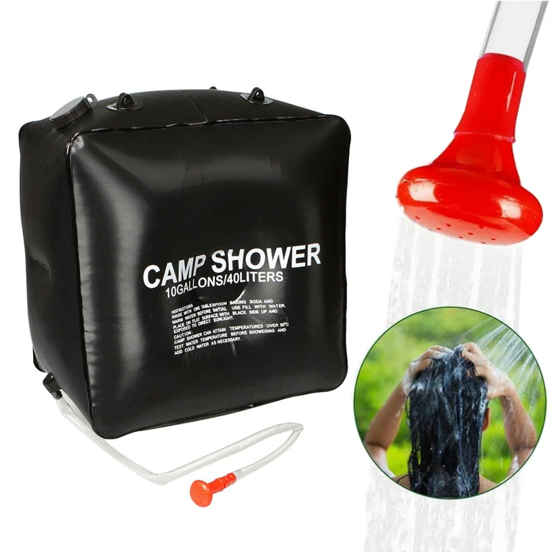 

20L/40L Foldable Camp Shower Bag PVC Outdoor Shower Bag Portable Folding Water Bag Camping Shower Camping Hiking Travel Supplies