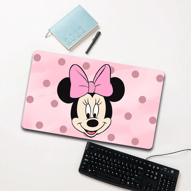 

Disney Minnie Mouse Polka Dot Head Pink Mouse Pad Large Non-slip Waterproof Desk Mat for Laptop Office