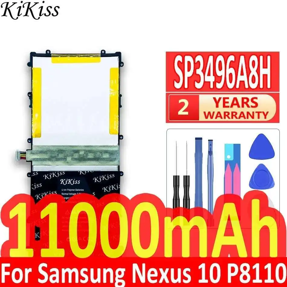 

Tablet Battery Reliable Power Supply 11000Mah For Samsung Google Nexus 10 GT-P8110 P8110 SP3496A8H