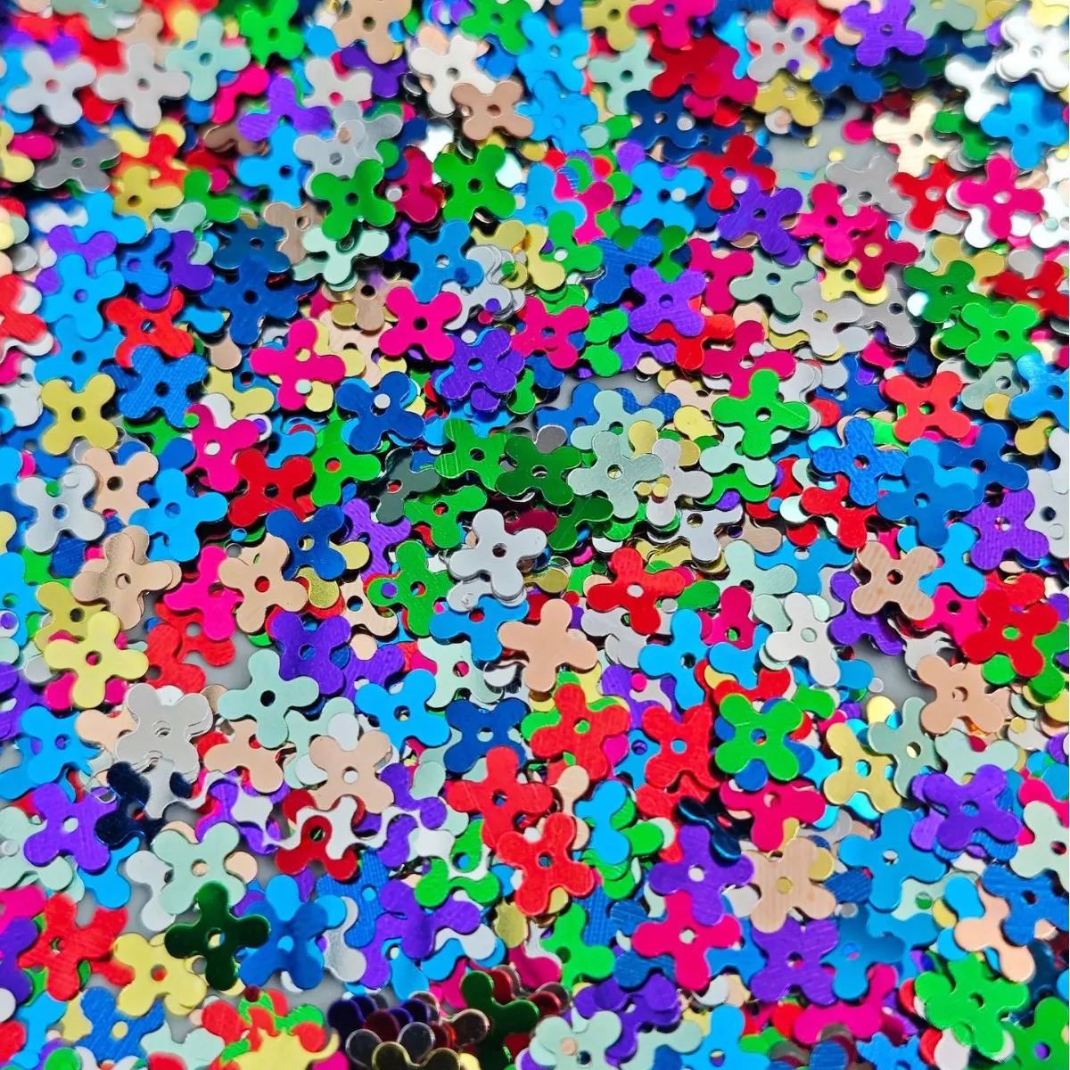 

500 г 7 мм 4-листные сливовые бусины с блестками для шитья одежды своими руками, декоративные цепочки с блестками, аксессуары, свободные блестки